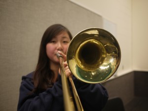 Yukina with a Trombone